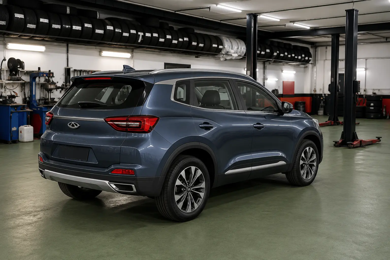 Автомобиль Chery Tiggo 7 Pro в зоне обслуживания
