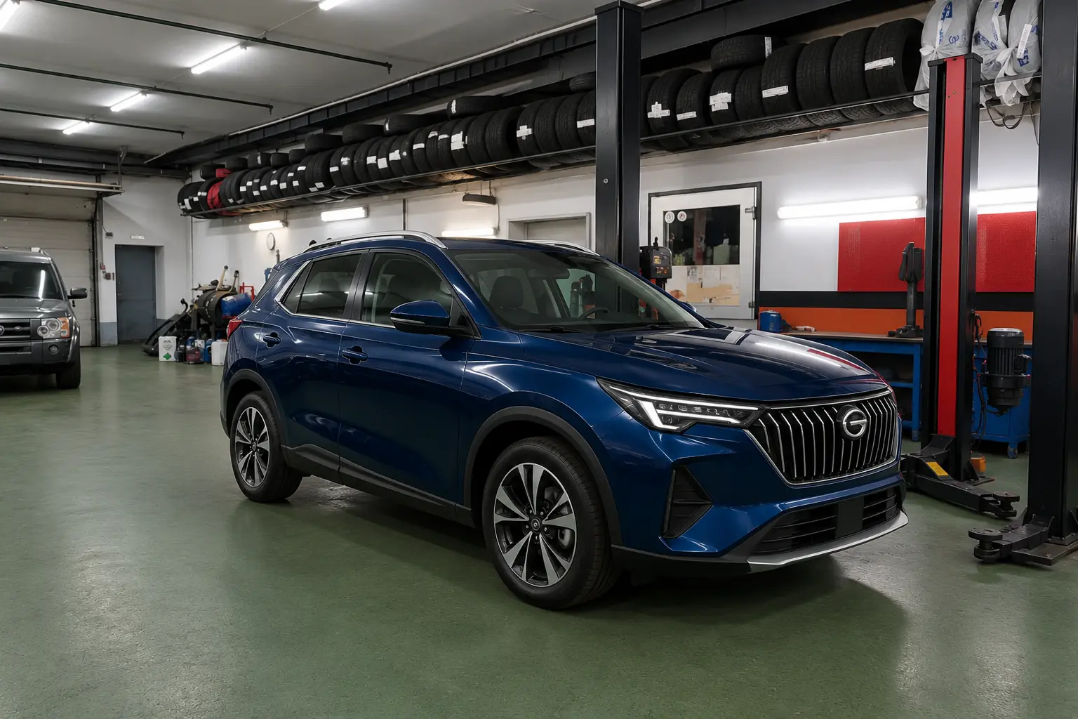 Автомобиль GAC GS3 в зоне обслуживания