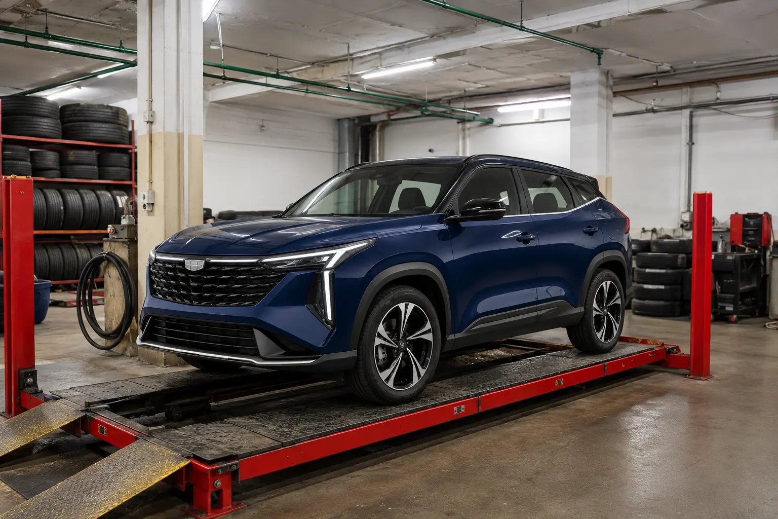 Автомобиль Geely Cityray в зоне обслуживания