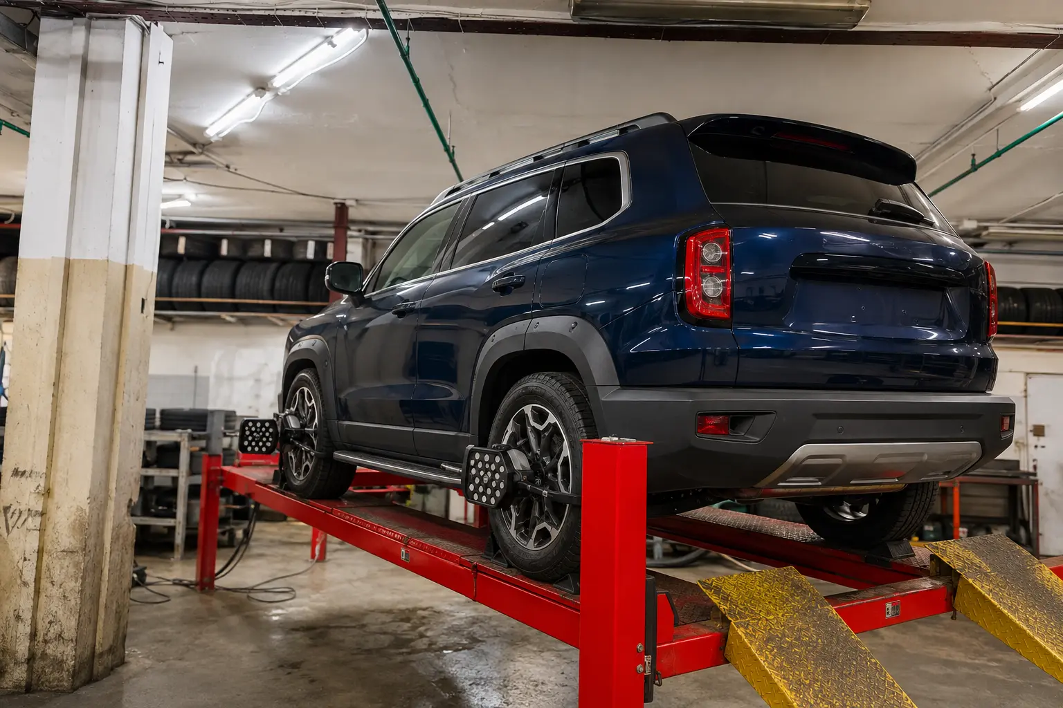 Автомобиль Haval Dargo X в зоне обслуживания
